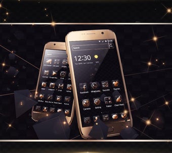 Imagen 1 para Luxury Golden 3D Black Te…