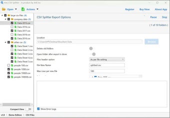 Image 0 for 4n6 CSV Splitter