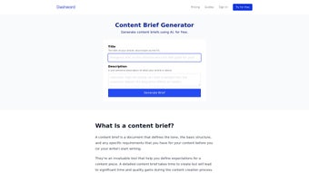 Imagen 0 para Content brief generator