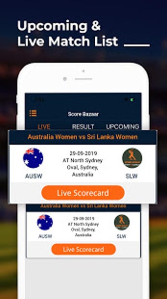 Imagen 2 para Score Bazaar - Cricket Li…