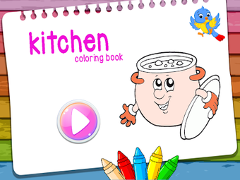 Image 1 for kitchen coloring book for…