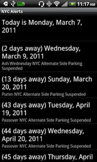 Image 0 for NYC Alternate Side Parkin…