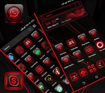 Image 2 for Red Black Launcher Theme