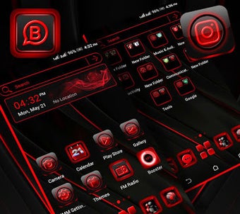 Image 0 for Red Black Launcher Theme