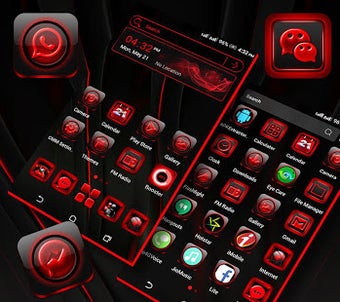 Image 3 for Red Black Launcher Theme