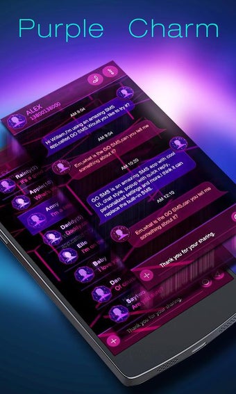 Image 0 for GO SMS PRO PURPLE CHARM T…