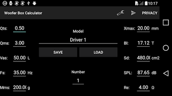 Image 0 for Woofer Box Calculator PRO