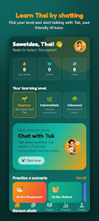 Image 0 for Thai with Tuk AI: Learn T…