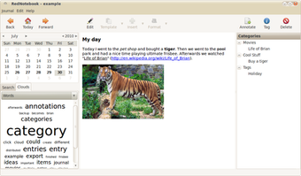 Image 1 for RedNotebook for Linux