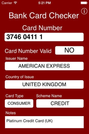 Image 0 for Bank Card Checker