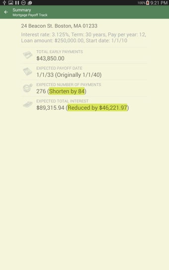 Imagen 1 para Mortgage Payoff Track