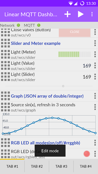 Image 0 for Linear MQTT Dashboard