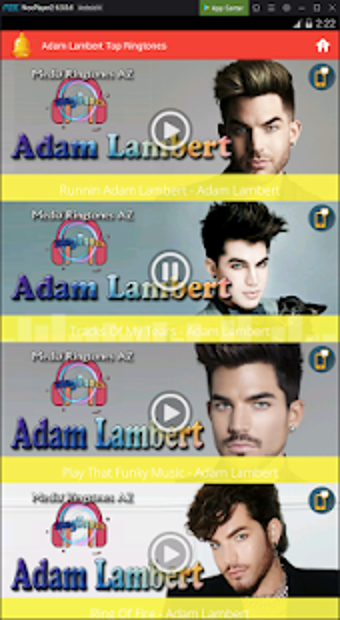 Image 0 for Adam Lambert Top Ringtone…