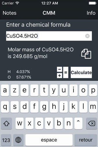 Image 0 for CMM | Molar Mass Calculat…