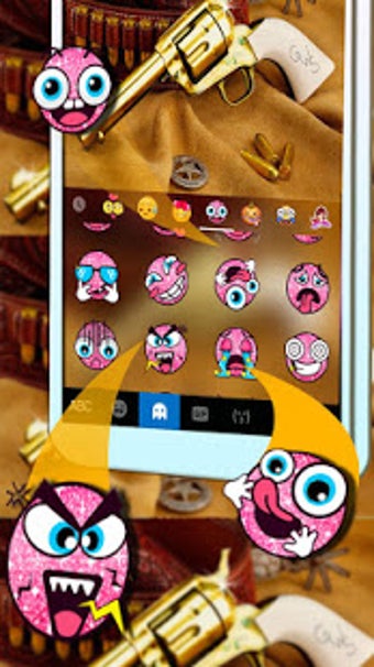 Image 3 for Western Gold Gun Keyboard…