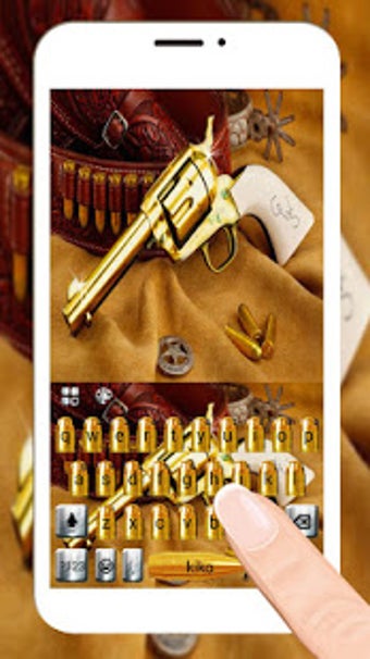 Image 0 for Western Gold Gun Keyboard…