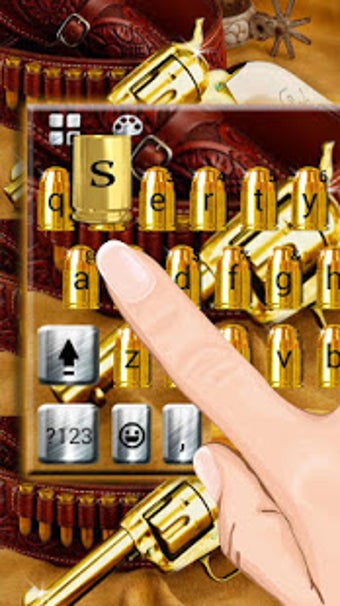 Image 2 for Western Gold Gun Keyboard…