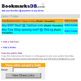 Image 0 for BookmarksDB