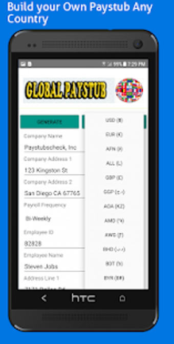 Image 1 for Global Payslip Paystub Pa…