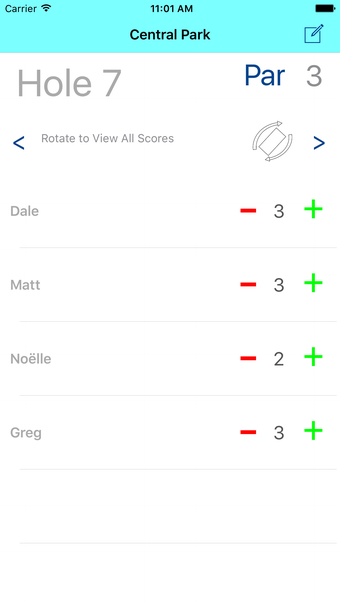 Image 0 for Under Par Scorecard - Gol…