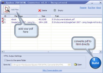 Image 0 for Epubor PDF2HTML