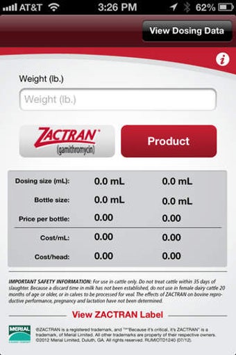 Image 0 for Zactran Cost Calculator