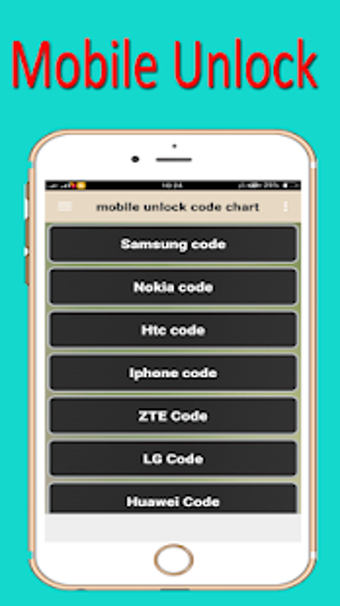 Image 2 for mobile  unlock code chart
