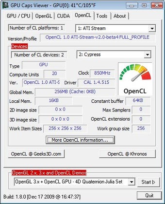 Imagen 2 para GPU Caps Viewer Portable