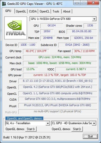 Image 1 for GPU Caps Viewer Portable