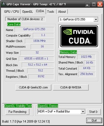 Imagen 1 para GPU Caps Viewer Portable
