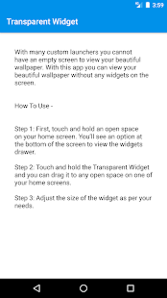 Image 0 for Transparent Widget