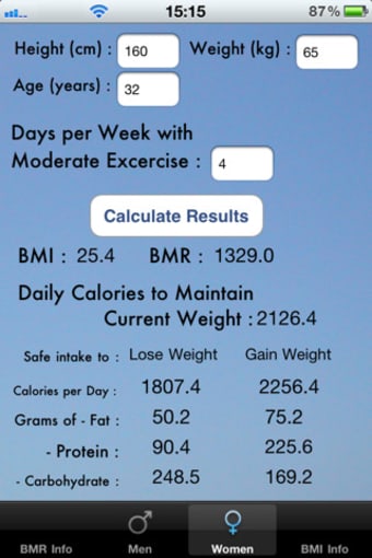 Image 0 for Calorie Intake Calculator