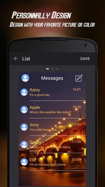 Imagen 2 para GO SMS Theme DIY