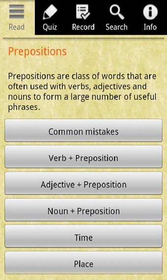 Image 0 for English Grammar -Preposit…