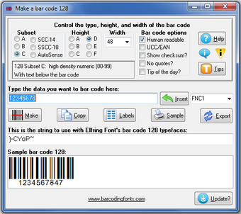Image 0 for Bar Code 128