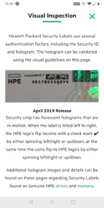 Image 1 for HPE Parts Validation