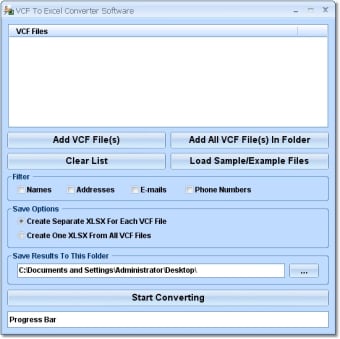 Image 0 for VCF To Excel Converter So…