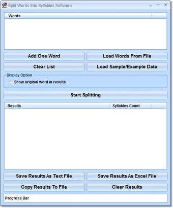 Image 0 for Split Words Into Syllable…