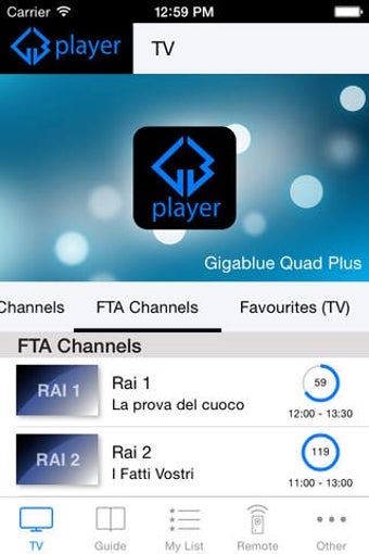 Image 0 for Gigablue Player