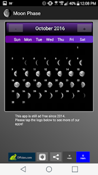 Imagen 3 para Moon Phase Widget Free