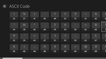 Image 0 for ASCII Code for Windows 8