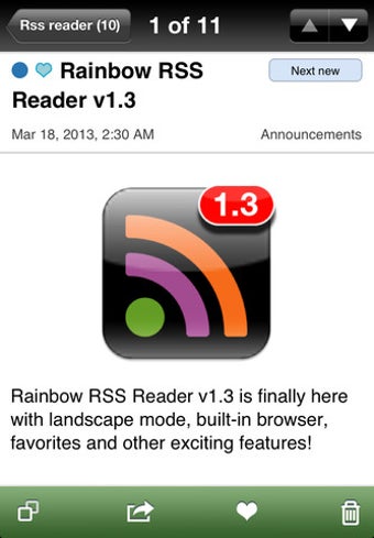Image 0 for Rainbow RSS Reader