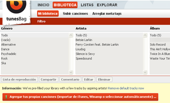 Imagen 1 para tunesBag Uploader
