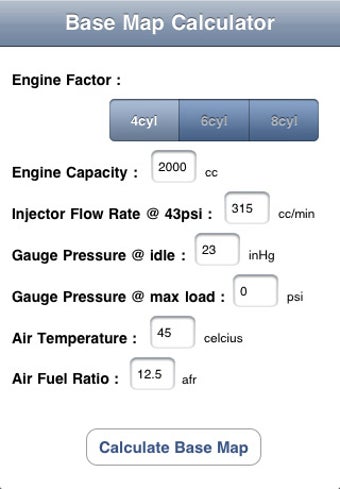 Image 0 for Base Map Calculator