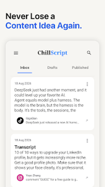 Image 0 for ChillScript: Content Idea…