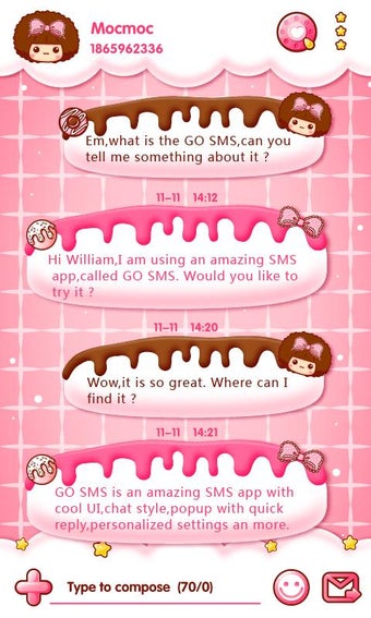 Image 1 for GO SMS LOVE CANDY MOCMOC …