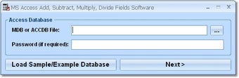 Image 0 for MS Access Add, Subtract, …