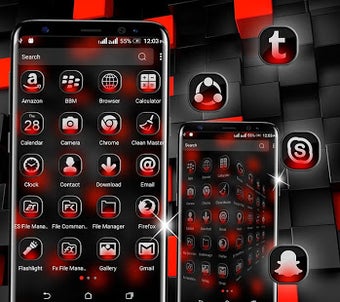 Imagen 1 para Red Black Launcher Theme