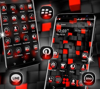 Image 1 for Red Black Launcher Theme