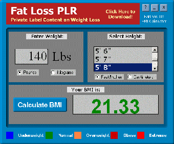 Imagen 0 para FatLossPLR BMI Calculator